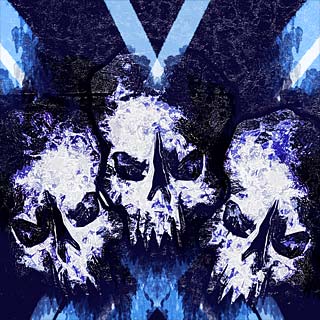 Warpaint - Abstract Evil Skulls Metal Band Album Artwork Design
