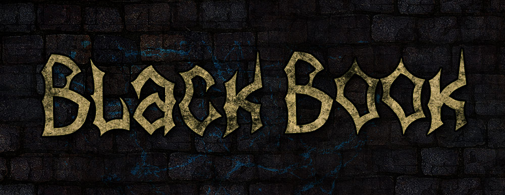 Black Book современный готичный блэк металл шрифт