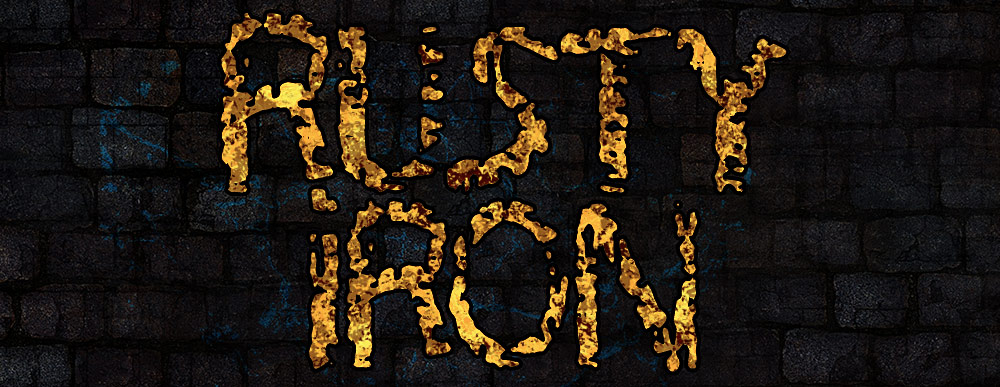 Rusty Iron Ржавый потрескавшийся гранжевый шрифт