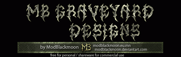 MB Graveyard Designs Gothic Horror Font