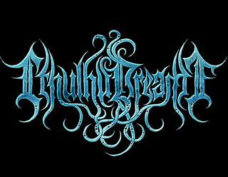 Doom Death Metal Band Logo Design with Octopus Tentacles and Aqua texture - Cthulhu Dreamt