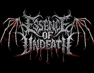 Дизайн Логотипа Black Metal с эффектом древнего окровавленного камня - Essence of Undeath