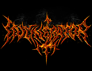 Логотип Death Metal Группы с перевернутым крестом и адским пламенем