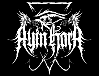 Ayin Hara - Black Metal Band Logo Design with Eye of Horus and Dragon