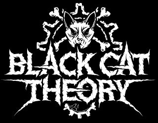Metal Band Logo Design with Angry Zombie Cat Illustration - Black Cat Theory