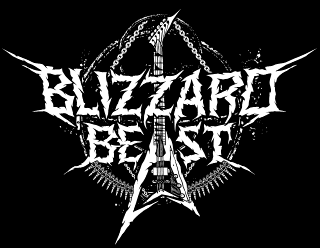 Thrash Metal Logo Design with Guitar for Blizzard Beast