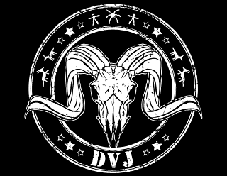 Metalcore Punk Emblem Design with Buffalo Skull, Round Biker Patch