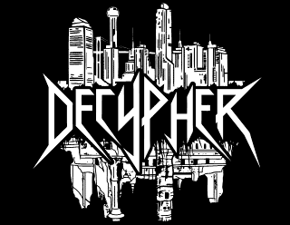 Thrash Metal Band Logo Design with Ruined City Art - Decypher