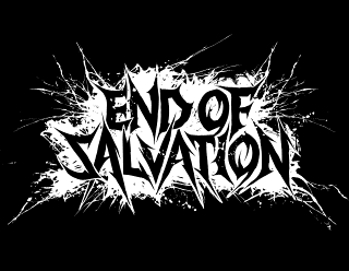 Grunge Metalcore Band Logo Design with Scratches and Splatter - End of Salvation