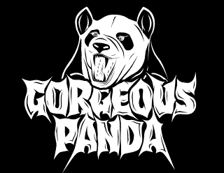Metalhead Personal Logo Graphic Design with Angry Panda illustration - Gorgeous Panda