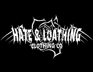 Gothic Metalhead Clothing Label Logo Design with Spikes and Rose - Hate  &  Loathing