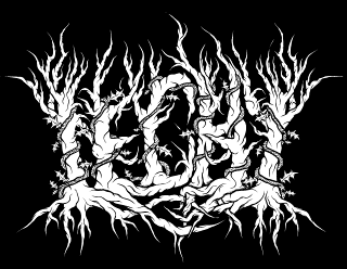 Pagan Folk Black Metal Logo design with Forest and Roots - Lechy