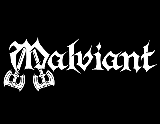 Traditional Heavy Metal Band logo design with crossed axes - Malviant