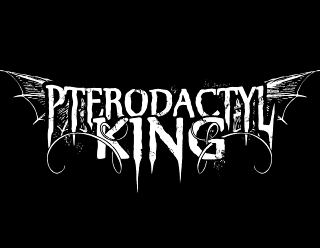 Metal Band Logo Design with Bone Wings - Pterodactyl King 