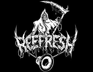 Death Metal Band Logo Design with Grim Reaper - Reefresh