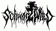 True Black Metal Band Logo Drawing with Spikes and Trees