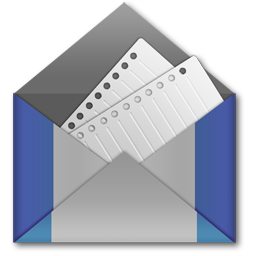Mail, E-mail Envelope Blue Icon free Stock Image Transparent Background