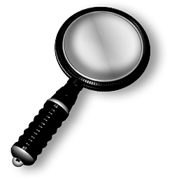 Black Plastic Magnifier, Magnifying Glass Search Icon free 256px transparent stock Clipart