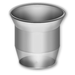 Trash Can, Bin Empty, Transparent Stock Icon for Web-Design