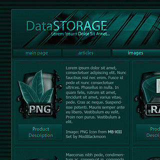 Abstract Dark Green smooth Web-Template Preview