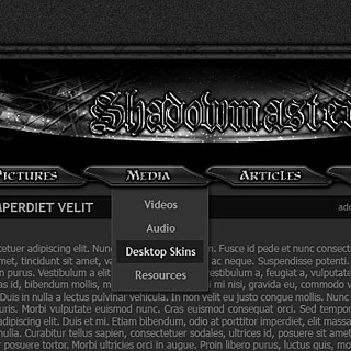 Dark Gothic Fantasy style Web-Template Screenshot