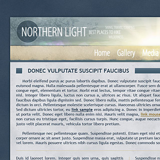 Subtle winter snow theme Web-Template Preview with sunrise or sundow