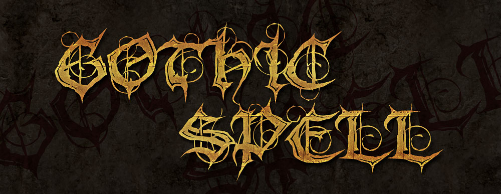 Gothic Spell Древний Демонический Метал Шрифт для групп с викторианским Орнаментом